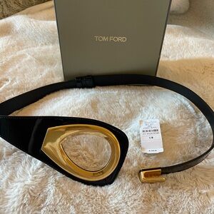 TOM FORD authentic Hera Patent Leather Belt in Black